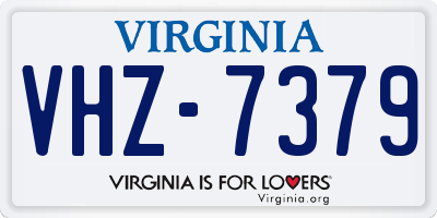 VA license plate VHZ7379