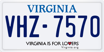 VA license plate VHZ7570