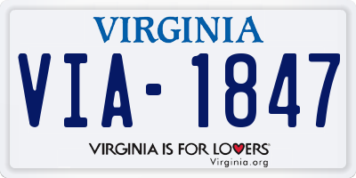 VA license plate VIA1847