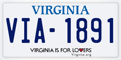 VA license plate VIA1891