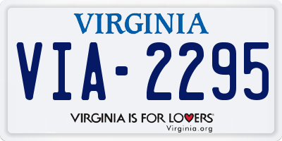 VA license plate VIA2295