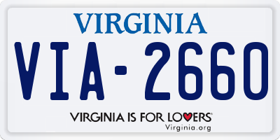 VA license plate VIA2660