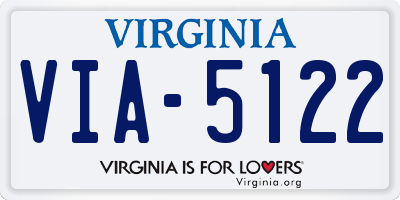 VA license plate VIA5122