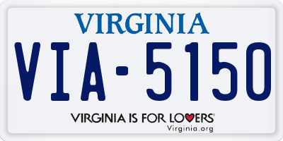 VA license plate VIA5150