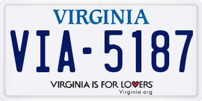 VA license plate VIA5187