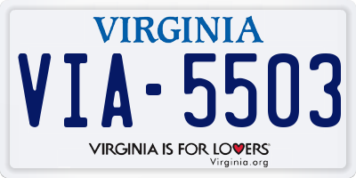 VA license plate VIA5503