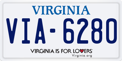 VA license plate VIA6280