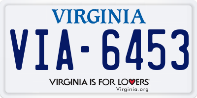 VA license plate VIA6453