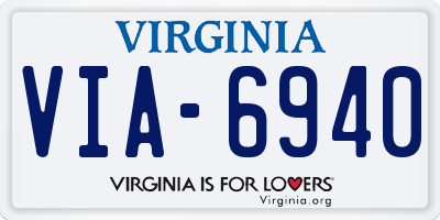VA license plate VIA6940