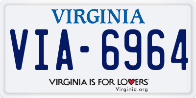 VA license plate VIA6964