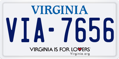 VA license plate VIA7656