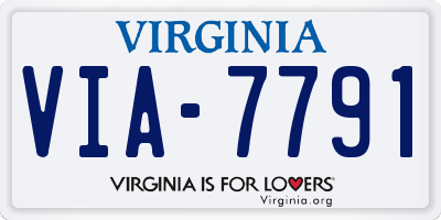 VA license plate VIA7791