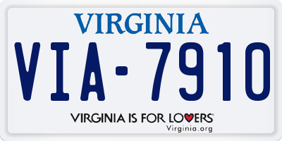 VA license plate VIA7910