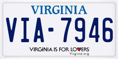 VA license plate VIA7946