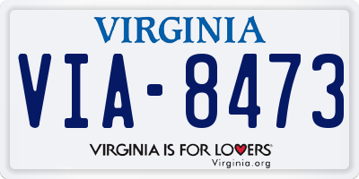 VA license plate VIA8473