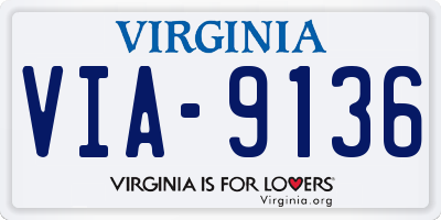 VA license plate VIA9136