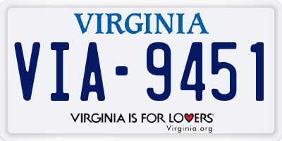 VA license plate VIA9451