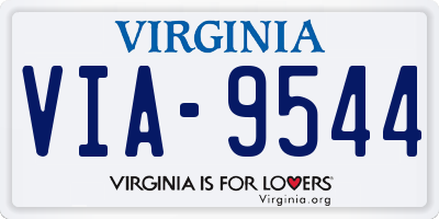 VA license plate VIA9544