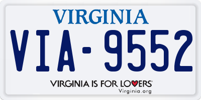 VA license plate VIA9552