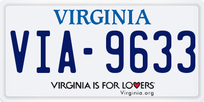 VA license plate VIA9633