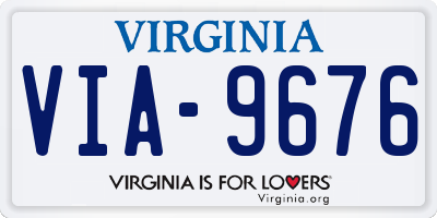 VA license plate VIA9676