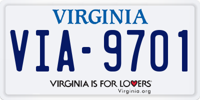 VA license plate VIA9701