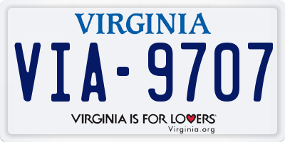 VA license plate VIA9707