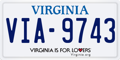 VA license plate VIA9743