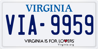 VA license plate VIA9959