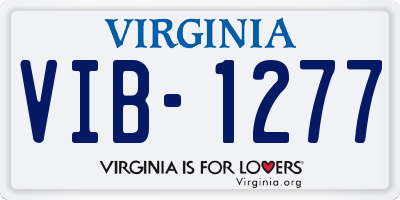 VA license plate VIB1277