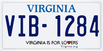 VA license plate VIB1284