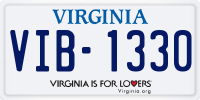VA license plate VIB1330