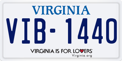 VA license plate VIB1440