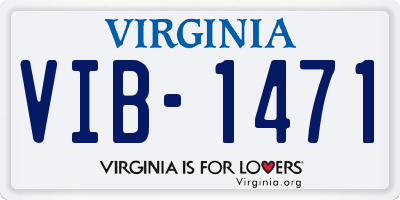 VA license plate VIB1471