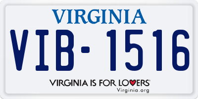 VA license plate VIB1516