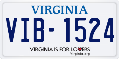 VA license plate VIB1524