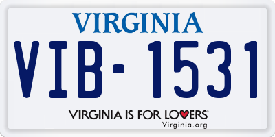 VA license plate VIB1531