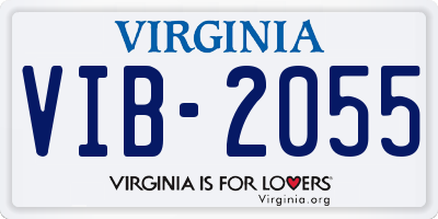 VA license plate VIB2055