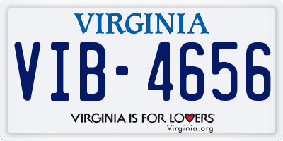 VA license plate VIB4656