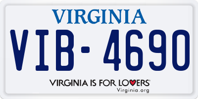 VA license plate VIB4690