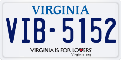 VA license plate VIB5152