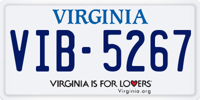 VA license plate VIB5267