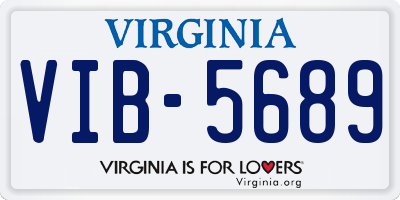VA license plate VIB5689