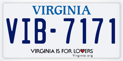 VA license plate VIB7171