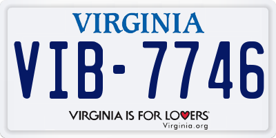 VA license plate VIB7746