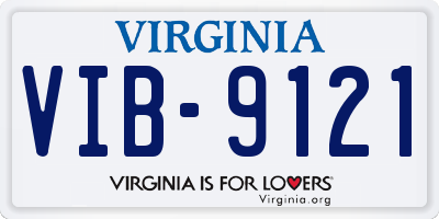 VA license plate VIB9121
