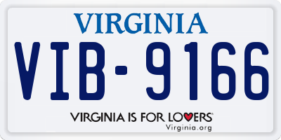 VA license plate VIB9166