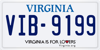 VA license plate VIB9199