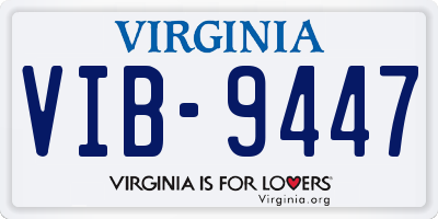 VA license plate VIB9447