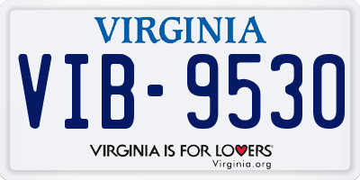 VA license plate VIB9530